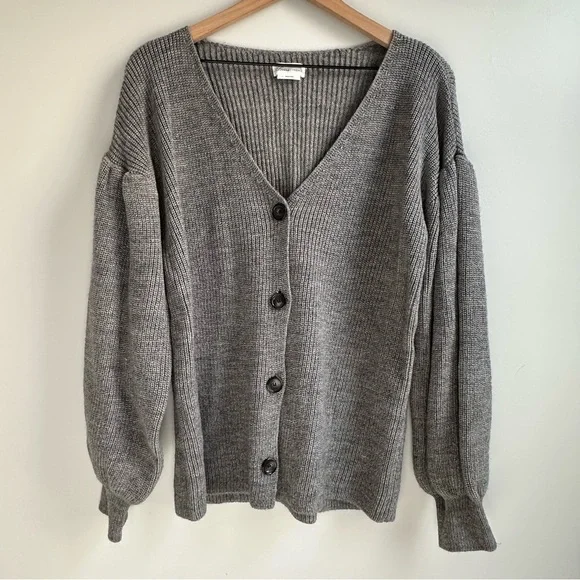 Lovers + Friends Kenora Wool Blend Cardi in Charcoal Small - Picture 7 of 8